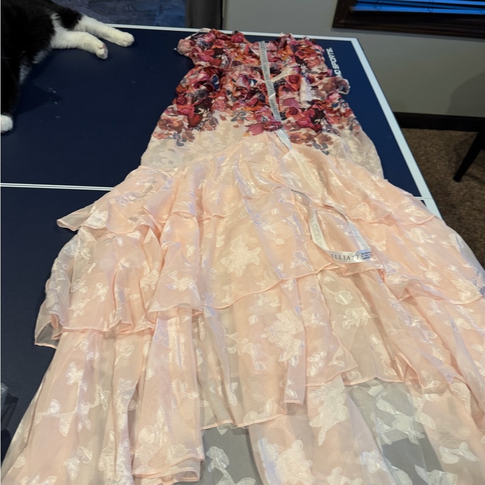 NWT ELLIATT Perla Maxi Dress in Floral Multi Pink White Formal Gown M MSRP 315 - Picture 7 of 7
